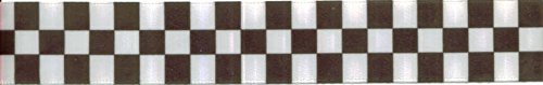 7/8in Black/white Checkered Ribbon - 5yards