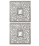 Colusas Antique Silver 20-inch Square Mirror