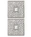 Colusas Antique Silver 20-inch Square Mirror