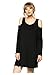 My space Clothing Women's Long Sleeve Cold-Shoulder Jersey Swing Dress(S-Plus Size)