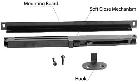 KINMADE Adjustable Soft Close Mechanism for Sliding Barn Doors (with mounting Board) 2 Pack