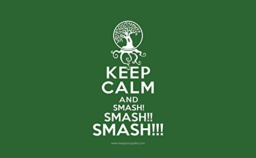 Keep Calm - Smash! Smash!! Smash!!! - Green Mana Mat Trading Card Playmat for Magic the Gathering, Pokemon, Yu-Gi-Oh!, and Force of Will Cards - By MAX PRO