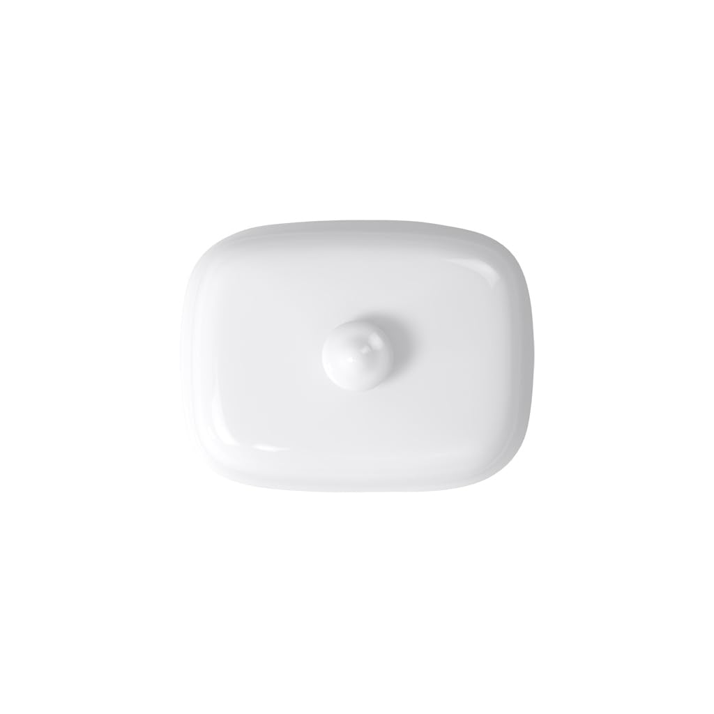Villeroy & Boch Royal Butter Dish Cover, Premium Porcelain, White