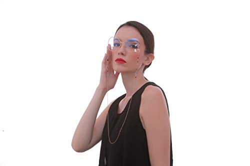 image for HUA JU Eyeglass Chains for Women Girl Glasses Beaded Reading Glasses C