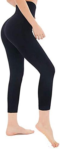 Seamless Leggings for Women - High Waited Tummy Control Workout Women's Yoga Pants - Full, Capri Length