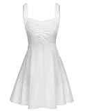 Meaneor Women 1950s Vintage Rockabilly Swing Dress Sleeveless Flare A Line Dress