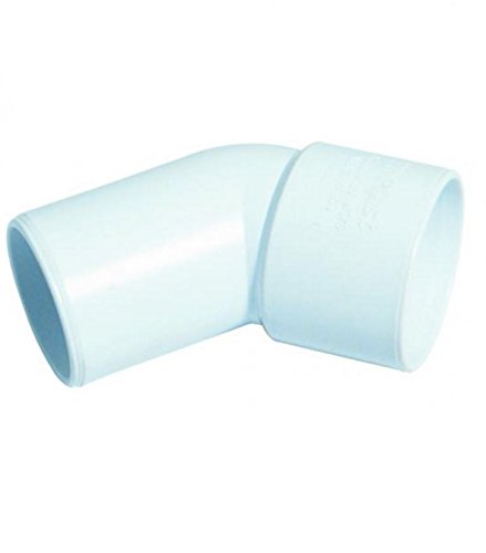40mm (43mm) White Solvent Waste Pipe 135 Degree Conversion Bend