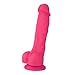 Naughty Realistic Silicone Dildo with Suction Cup, Adult Sex Toy, Beginner, Pink, 6.5
