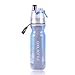 WALKBON Misting Water Bottle, Insulated Bottle with Spray Mist for Outdoor Sport Hydration 17oz(Darkblue)