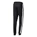 adidas Men's Essential Tricot 3 Stripe Tapered Pants, Black/White, Medium