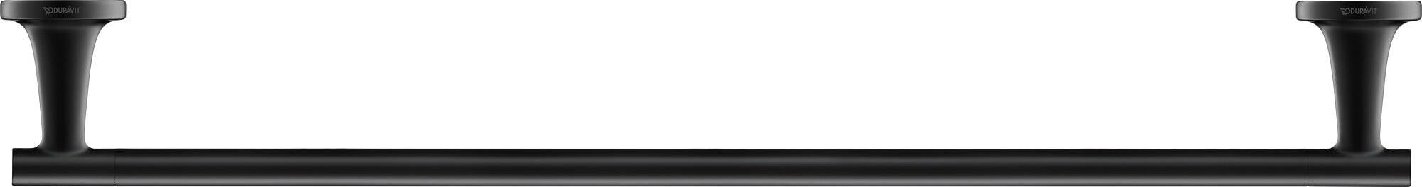 Duravit Starck T Single Arm Wall Mounted Bath Towel Rail 24" Matt Black One Size