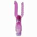 Aphrodisia Purple Jelly Waterproof Multispeed Vibrating Vagina Anal Dual Vibrator Sex Toy For Women [As on picture]