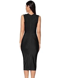 Meilun vestido de rayón con cuello en O para mujer