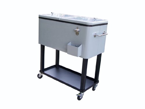 Oakland-Living-90010-MT-Steel-Patio-Cooler-with-Cart-80-Quart-Metallic-Grey