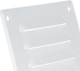 EUROPLAST 140x105mm White Metal Air Vent Grille Cover with Insect Mesh view 4