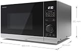 Sharp YC-PS254AU-S 25L 900W Digital Microwave ECO Mode Defrost LED Light view 3
