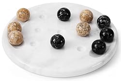 Radicaln Marble Tic Tac Toe Game 10" Inch Handmade