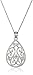 Sterling Silver Filigree Teardrop Pendant Necklace, 18