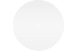 Big Fudge Acrylic Turntable Mat - Static & Vibration Reducing Record Player Slipmat - Vinyl Accessories for Better Grip - Fits All 12" Platter - White