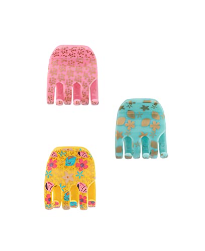 GOODY CLASSICS HALF CLAW CLIPS – 3-PACK, DISNEY PRINCESS, MOANA – GREAT FOR EASILY PULLING UP YOUR HAIR – PAIN-FREE HAIR ACCESSORIES FOR WOMEN, MEN, BOYS, AND GIRLS