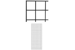 SSWBasics 2 x 5 Foot Black Wire Grid Panel - 3” on Center, ¼" Thick - Versatile Display Solution for Retail, Events, and Organizing