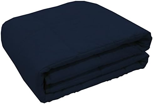 Weighted Blanket for Adults And Kids,Fall Asleep Faster and Stay Asleep Longer, Great for Anxiety, ADHD, Autism,Insomnia, OCD,and SPD(48''x72'',12 lbs,Navyblue)