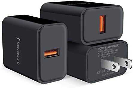 3Pack Quick Charge 3.0 Fast Charging Block Brick Wall Charger Plug Adaptive AC Adapter Power Cubes for iPhone Samsung Galaxy S21 S20 FE S10 S10E S9 S8 S7 Note 20 Ultra 10 A01 A10E A20 A21 A50 A51 A71