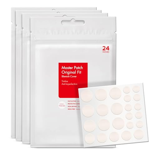 Lboylove® 96 Pcs Pimple Patches, Hydrocolloid Acne Absorbing Invisible Zits Spot Patches For Skin Care, Vegan & Cruelty Free, 3 Sizes (4 Packs)