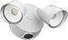 Lithonia Lighting OVFL 2RH 40K 120 PE WH M4 Twin Head Dusk to Dawn Adjustable Outdoor Integrated LED Flood Light, White, 2 Round