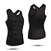 Wonderience Men Shapewear Slimming Body Shaper Compression Shirt Tank top with Zipper Underwear for Tummy Control（Black,2X-Large）