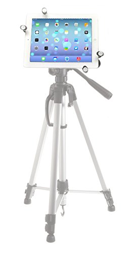 iShot G7 Pro iPad Pro 9.7 / iPad 5th Gen. / iPad 6th Gen. Universal Tablet All Metal Tripod Mount Adapter Holder - Works with Cases - Adjustable Metal Frame - Compatible with iPad and 7-11" Tablets