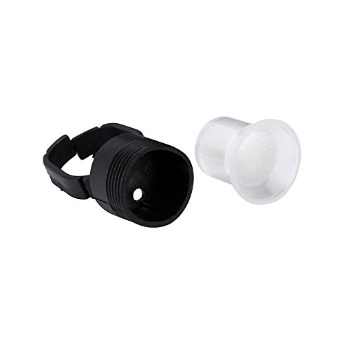 Tattoo Ink Ring, 100pcs Tattoo Ink Ring Pigment Ink Holder Container Cup with Sponge Eyebrow Tattoo Kits(Black Ring, White Cup)