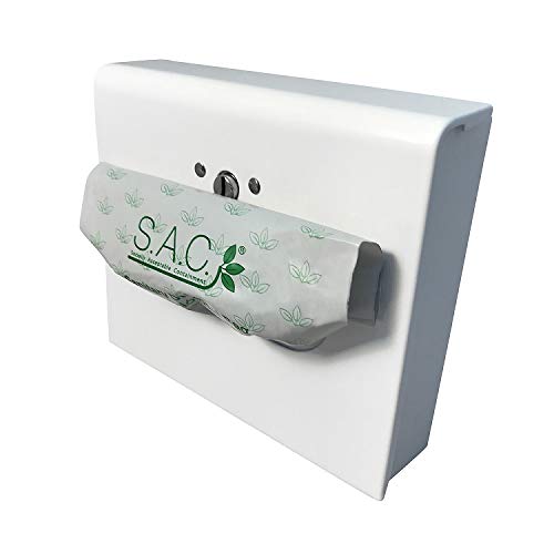 Sanitary Napkin Disposal Bags and Dispenser Set. Includes 100 Bags