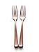 120 Piece Premium Rose Gold Plastic Forks | Extra Heavy Duty with Bright Shiny Finish | Convenient and Strong Cutlery | Ludere Elegant Disposable Silverware Forks