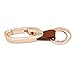 Premium Leather Business Car Key Ring Chain Keychain Keyholder Organizer Buckle Clip with Double Loop (LB-KH-10, Rose Gold)