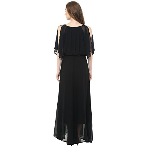 harpa black women's maxi dress (gr3379-black)