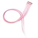 SWACC 12 Pcs Multi-Colors Party Highlights Clip on in Hair Extensions Colored Hair Streak Synthetic Hairpieces (22-Inch Straight, 6 Pcs Light Pink + 6 Pcs Purple)thumb 1