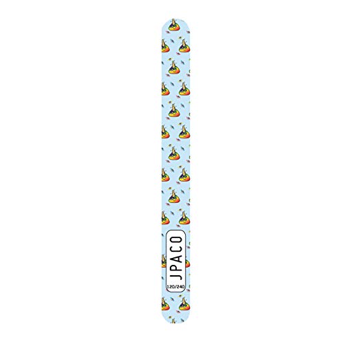 JPACO 12 PCS Professional Unicorn Nail Files 120 240 Grit Double Sided Washable Manicure - Thumbnail 3