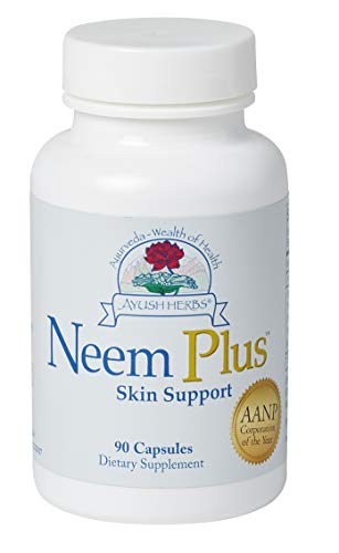 Ayush Herbs Neem Plus Herbal Supplement, 90 Count (Best Herbs For Skin)