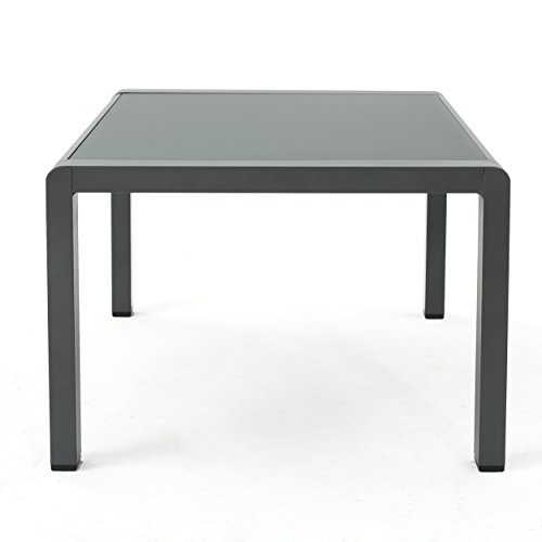 Crested Bay Patio Furniture Outdoor Grey Aluminum Coffee Table With Tempered Glass Table Top Buy Online See Prices Features Free Shipping Returns In Oman