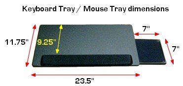 D-KB-DK Slidable Underdesk Ergo Keyboard Shelf w/Mouse Tray