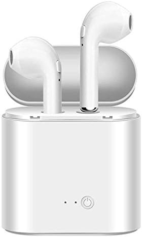 Bluetooth Headset, Wireless Earbuds, IPX4 Anti-Sweat and Noise Reduction with Microphone Earphones and Charging kit, Compatible with Bluetooth Enabled Devices (white-1)