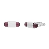 Steel Evolution Men's Tube Design Purple Stone Cuff