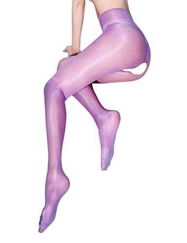 Sexy women sheer open crotch pantyhose ultra shiny high…