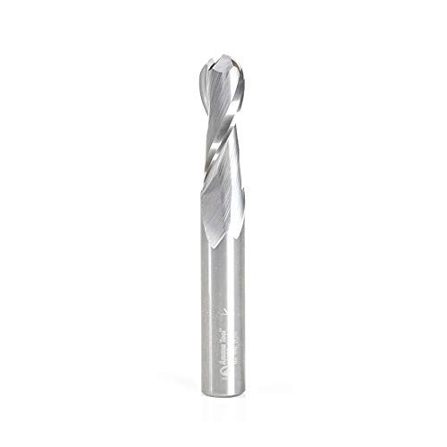 Amana Tool - 46457 Solid Carbide Up-Cut Spiral Ball Nose 5mm Radius x 10mm Dia x 29mm x 10