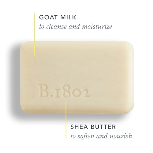 BEEKMAN 1802 GOAT MILK BODY SOAP BAR, FIG LEAF – SCENTED – 9 OZ – NOURISHES, MOISTURIZES & HYDRATES – 100% VEGETABLE SOAP WITH LACTIC ACID – GOOD FOR SENSITIVE SKIN – CRUELTY FREE