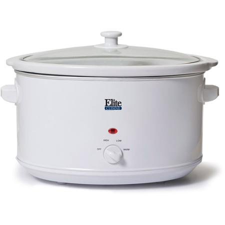 Click Here to See More Images Elite Cuisine 8.5-Quart Slow Cooker, White by BLOSSOMZ