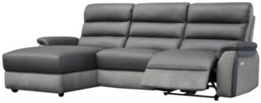 Canape Angle Relax Electrique Meridienne Gauche Welton Cuir Micro