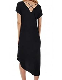 michael stars para mujer Rylie rayón manga corta Hi-Lo vestido