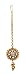 Bindhani Women's Indian Jewelry Simple Bridal Wedding Party Wear Crafted Brides Gold Plated Kundan Polki Choker Necklace Earrings Tikka Fashion Bollywood Style Jewellery Tika Set for Bridemaids